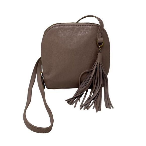 HOBO Nash Crossbody Purse Small Bag Pink Leather Zip Around Tassel Womens - Picture 1 of 16
